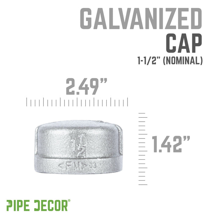 1 1/2 in. Galvanized Iron Cap