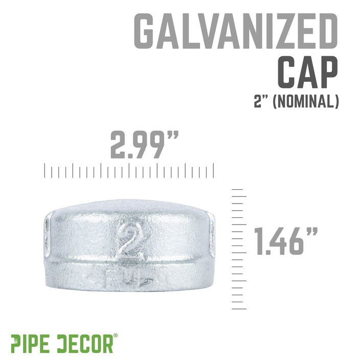 2 in. Galvanized Iron Cap