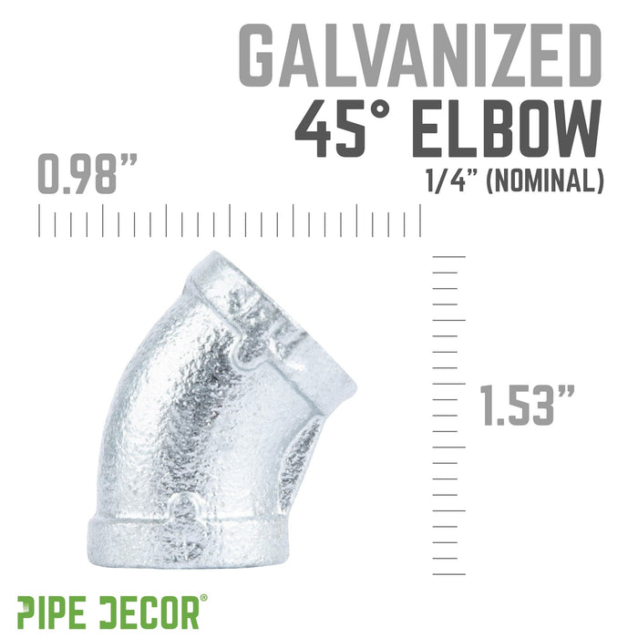 1/4 in.  Galvanized Iron 45 Degree Elbow