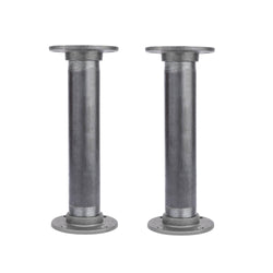 2 in. x 12 in. Round Flange Pipe Table Legs - 2 Pack- Pipe-Decor.com