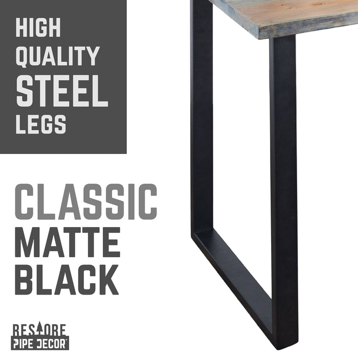 Skyline Riverstone Grey Solid Wood Desk with 28 in. Landscape Legs