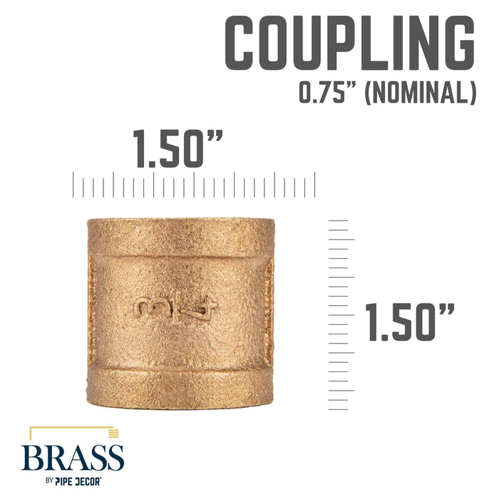 3/4 in. Red Brass Coupling