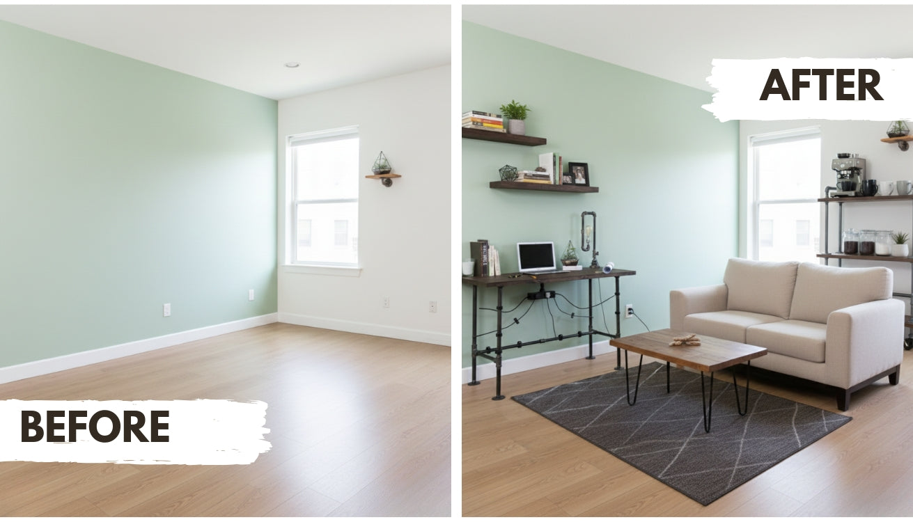 Industrial Transformations: Before and After Home Makeovers with PIPE DECOR®