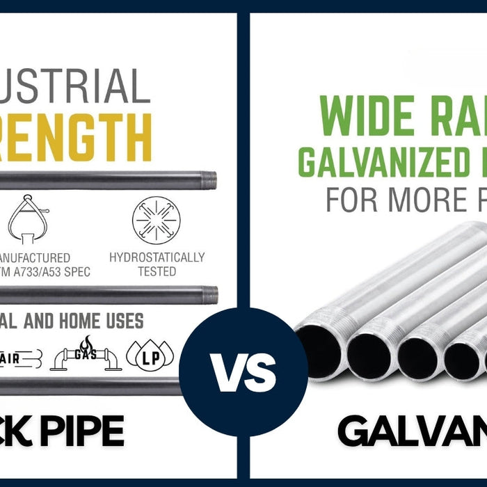 Black Pipe vs. Galvanized Pipe: Choosing the Right Material for DIY Furniture