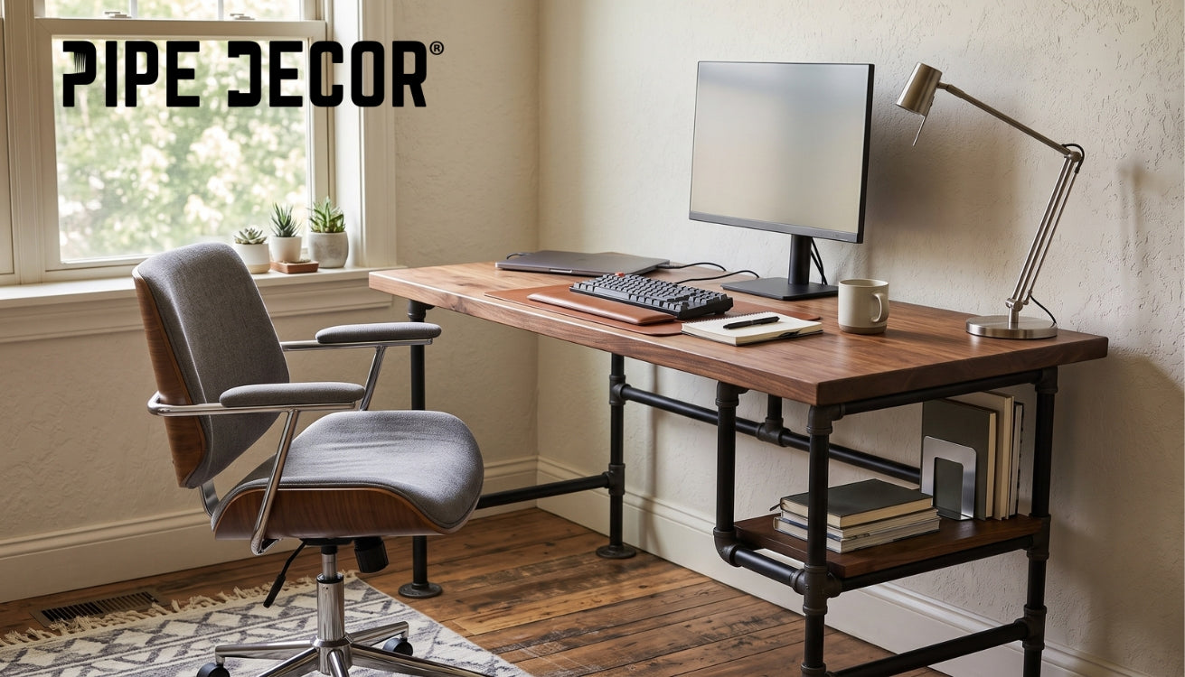 Building an Industrial Pipe Desk for Your Home Office