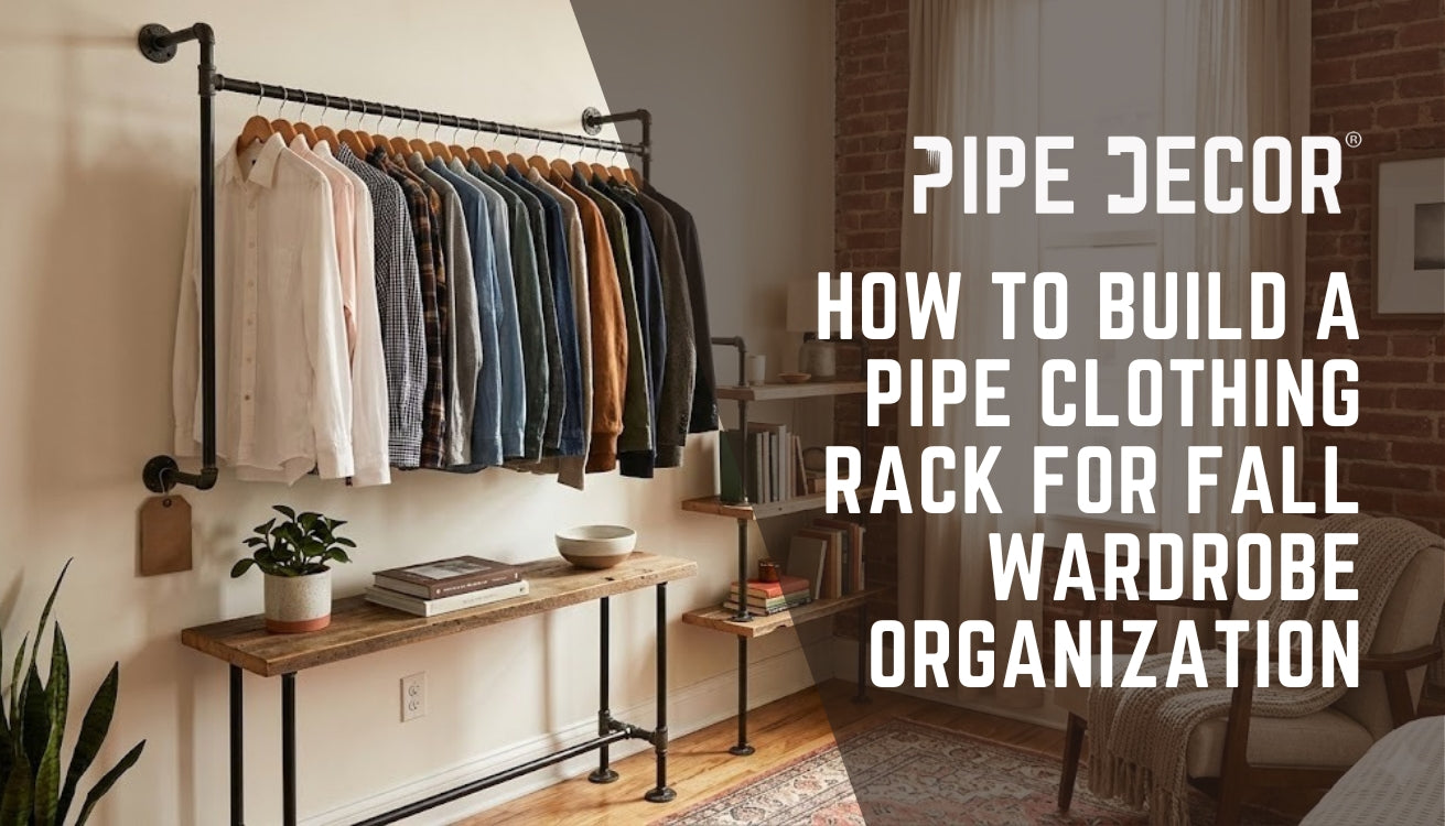 How to Build a Pipe Clothing Rack for Fall Wardrobe Organization