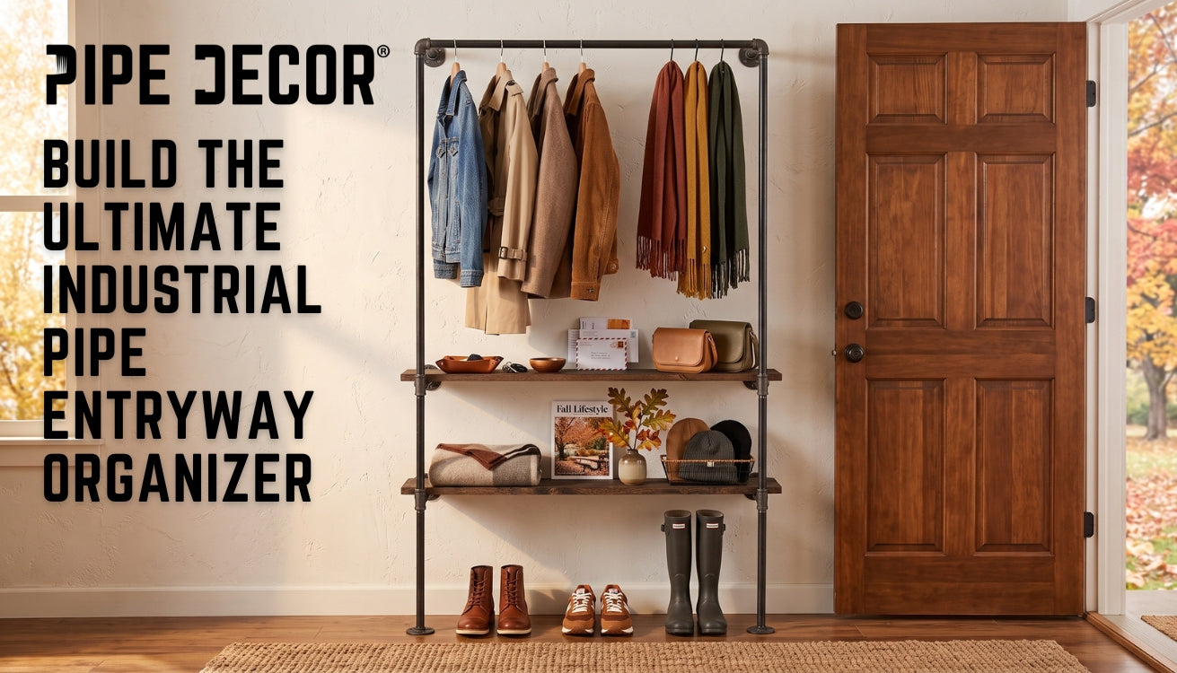 Conquer the Fall Clutter: How to Build the Ultimate Industrial Pipe Entryway Organizer