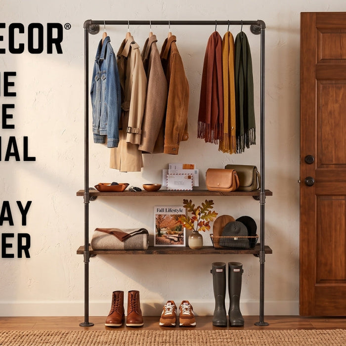 Conquer the Fall Clutter: How to Build the Ultimate Industrial Pipe Entryway Organizer