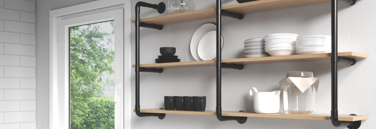 PIPE DECOR® Kitchen Shelf