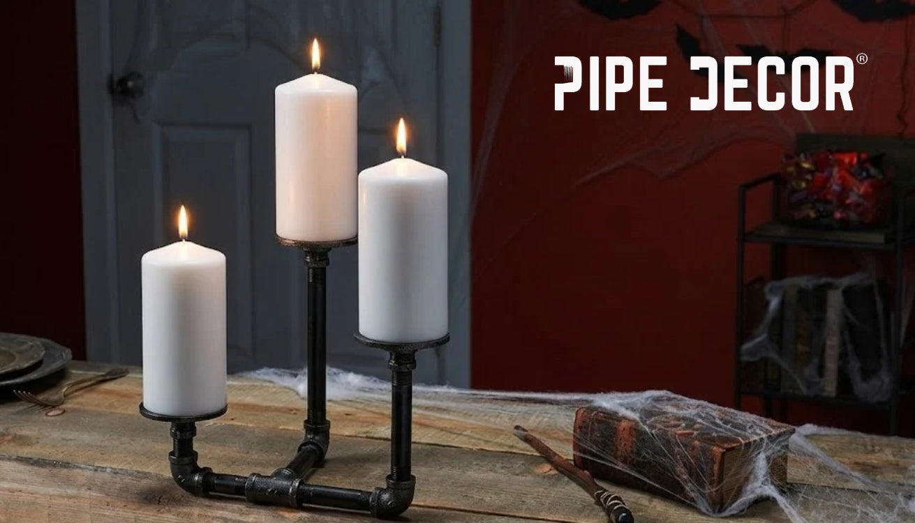 How to Build a DIY Pipe Candelabra Centerpiece