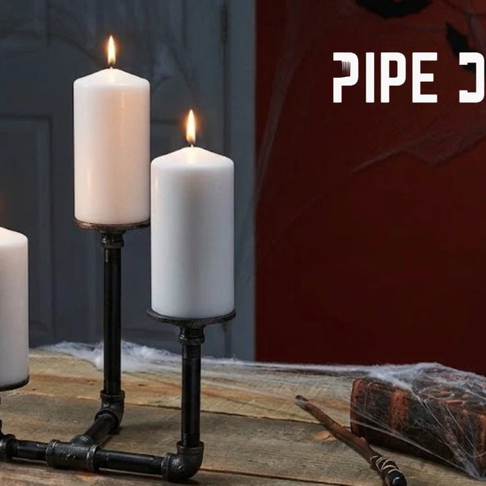 How to Build a DIY Pipe Candelabra Centerpiece