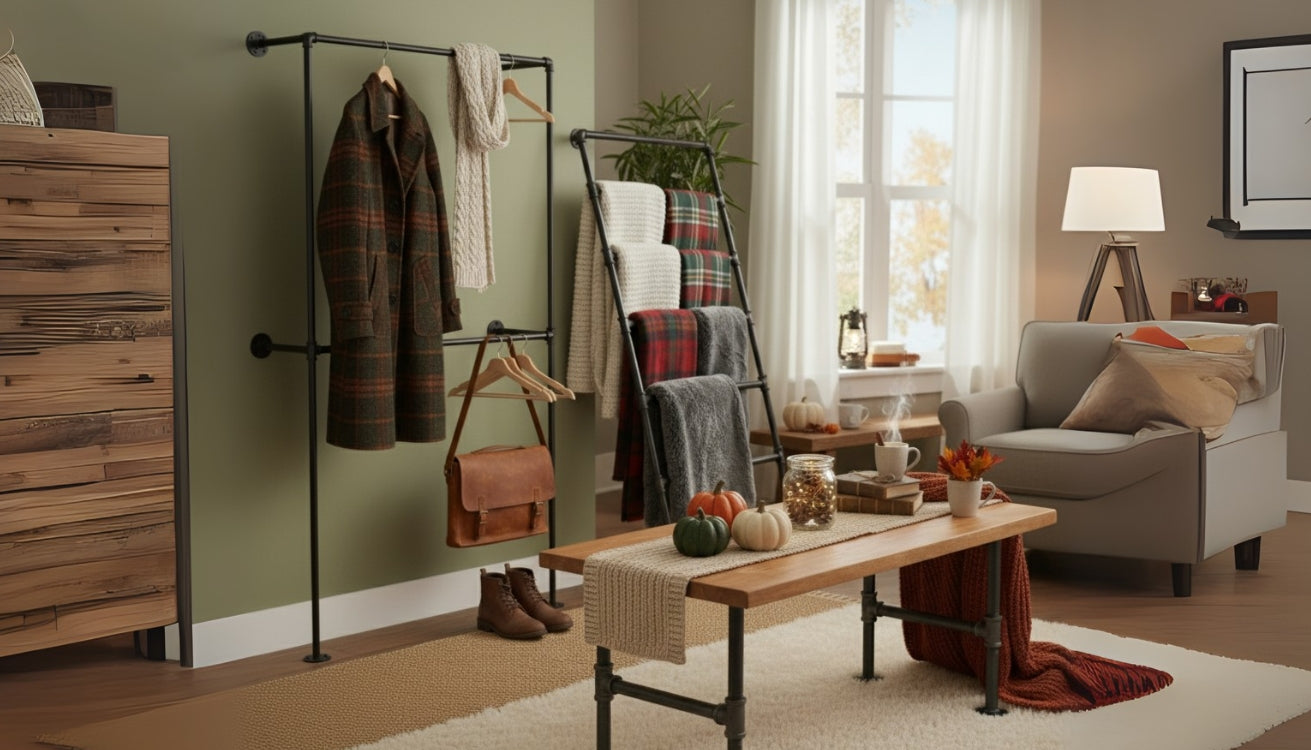 Warm & Industrial: Cozy Fall Pipe Builds for Every Room — PIPE DECOR