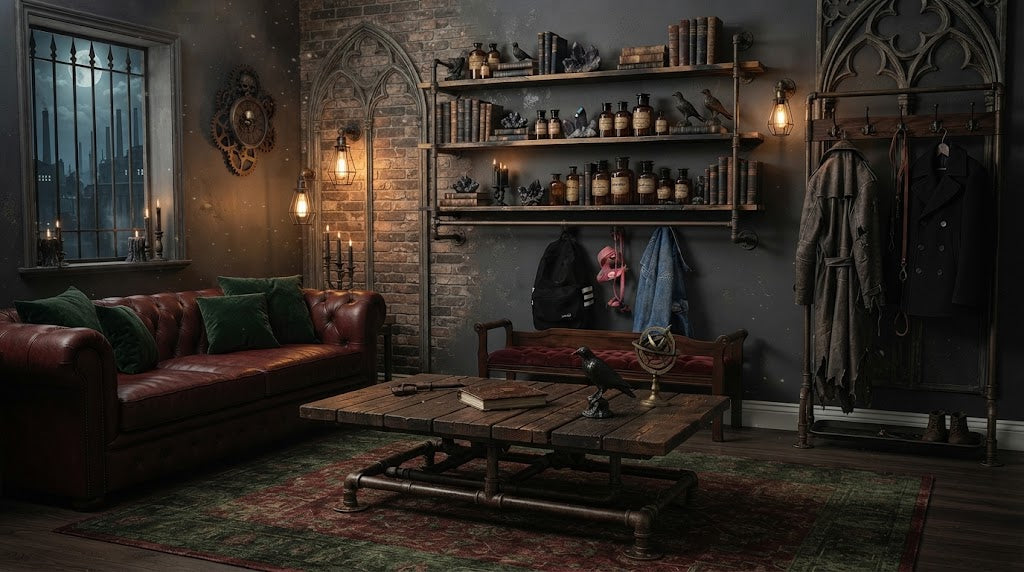 Gothic Industrial: Styling Black Iron Pipe for Fall