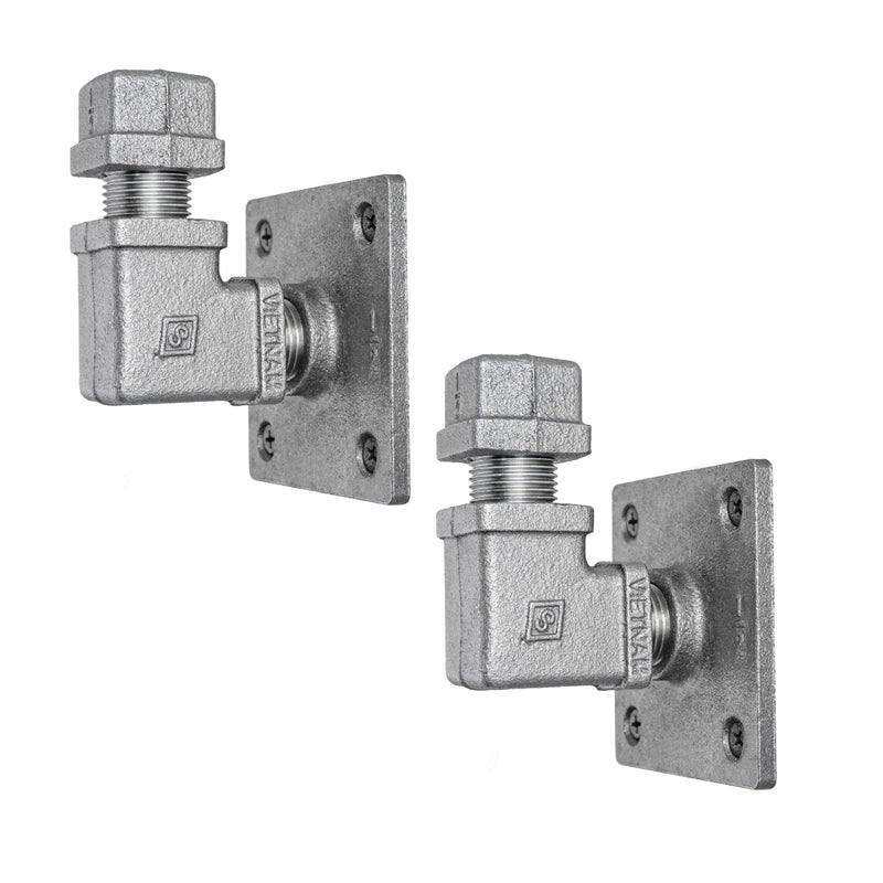 Kit de ganchos de pared con codo cuadrado de 90 grados (paquete de 2)