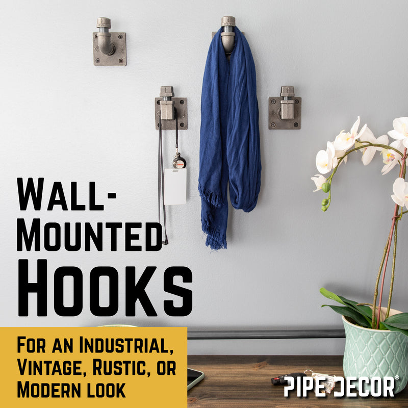 Kit de crochets muraux coudés carrés à 90 degrés (lot de 3)