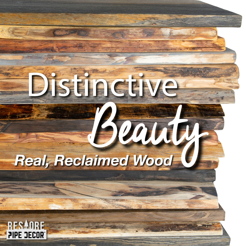 RESTAURAR Estante de madera con borde natural Trail Brown de 36 pulgadas (solo madera)