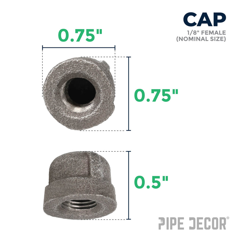 1/8 in. Black Cap