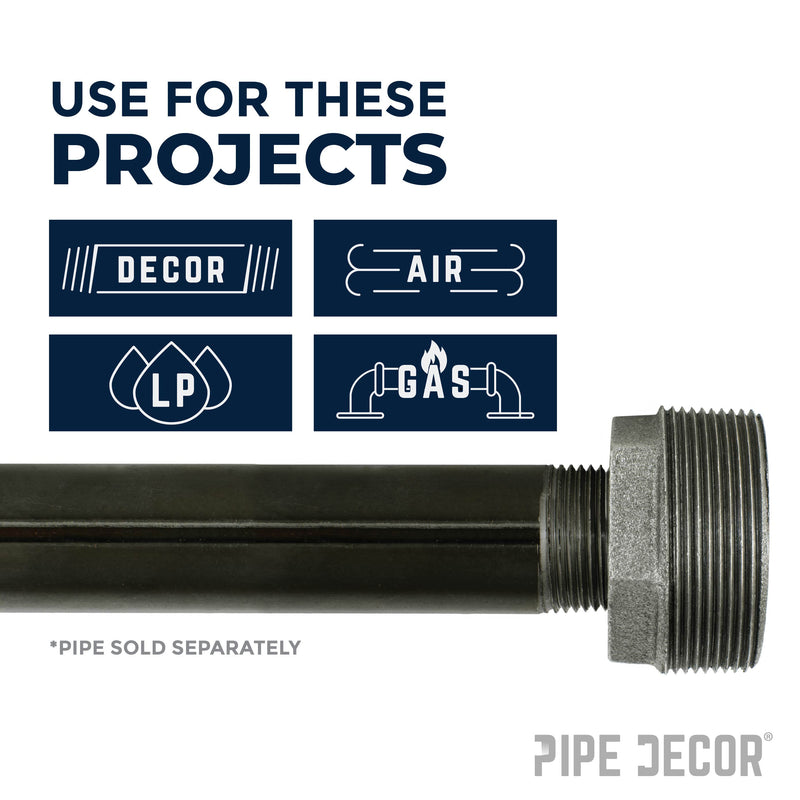 Buje negro de 2 1/2 pulg. x 1 1/2 pulg.