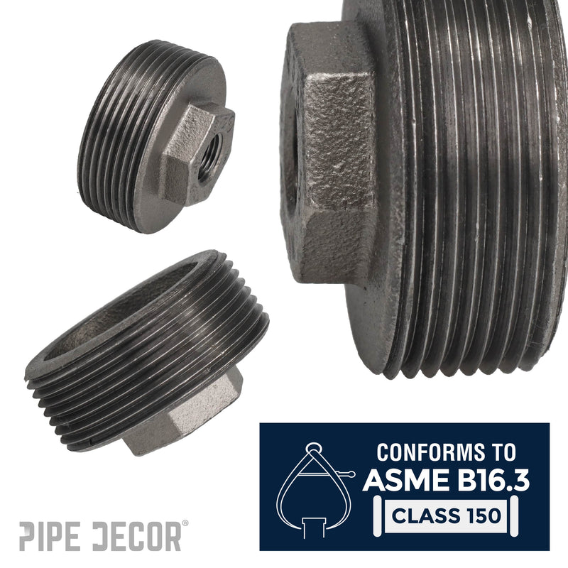 Buje negro de 2 1/2 pulg. x 3/4 pulg.