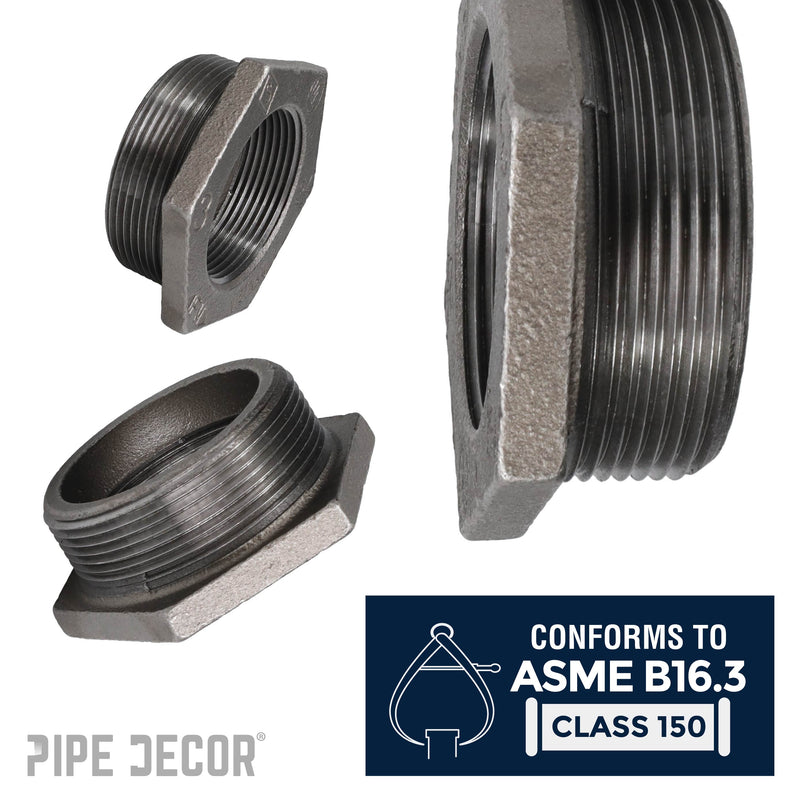 Buje negro de 3 pulg. x 2 1/2 pulg.