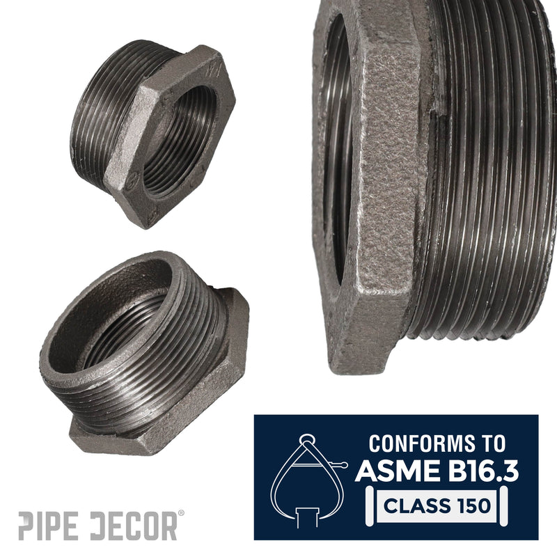 Buje negro de 3 pulg. x 2 pulg.