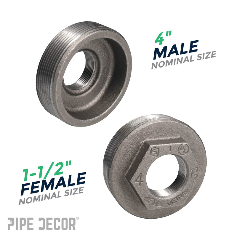 Buje negro de 4 pulg. x 1 1/2 pulg.