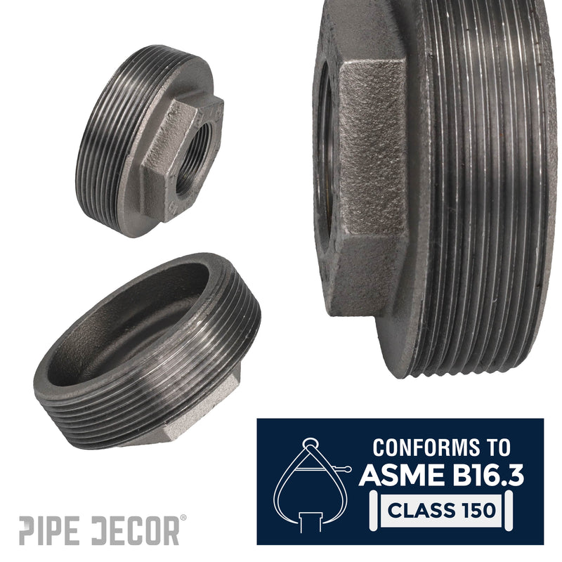 Buje negro de 4 pulg. x 1 1/2 pulg.