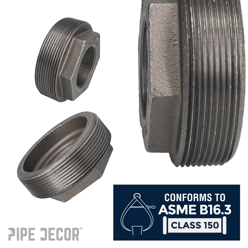 Buje negro de 4 pulg. x 2 pulg.