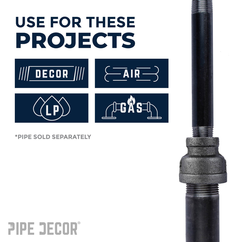 Acoplamiento reductor negro de 3 pulg. x 2 pulg.