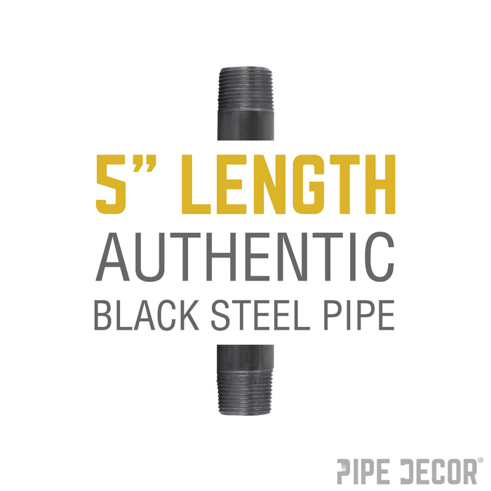 1/2 in. x 5 in. Black Pipe