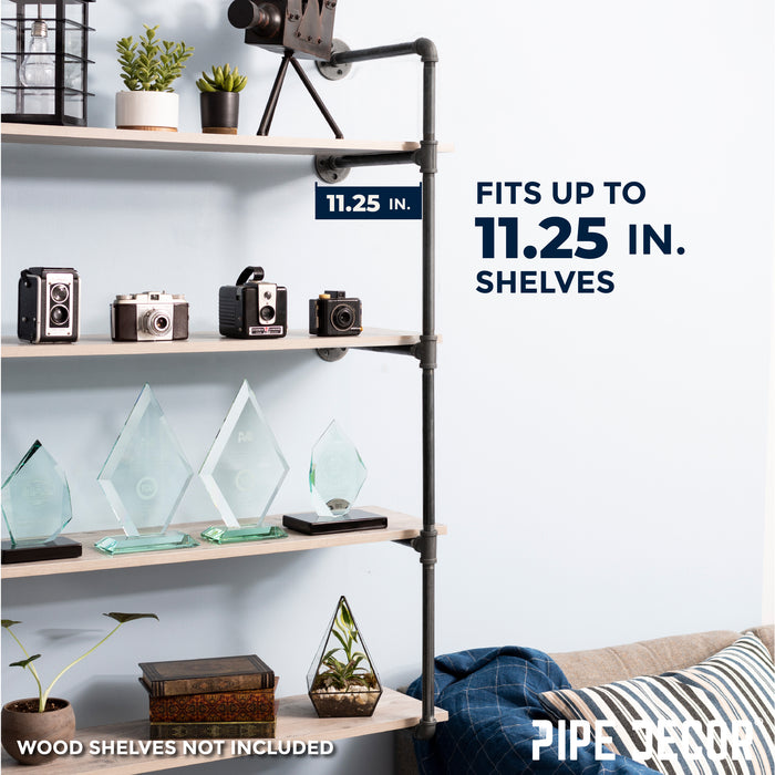 4 -Tier Wall Mounted Shelf By PIPE DECOR