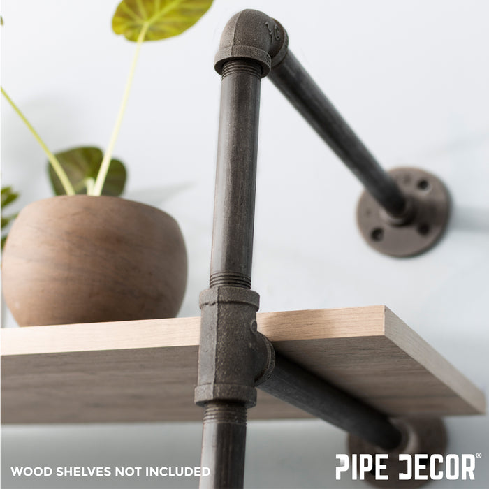 4 -Tier Wall Mounted Shelf By PIPE DECOR