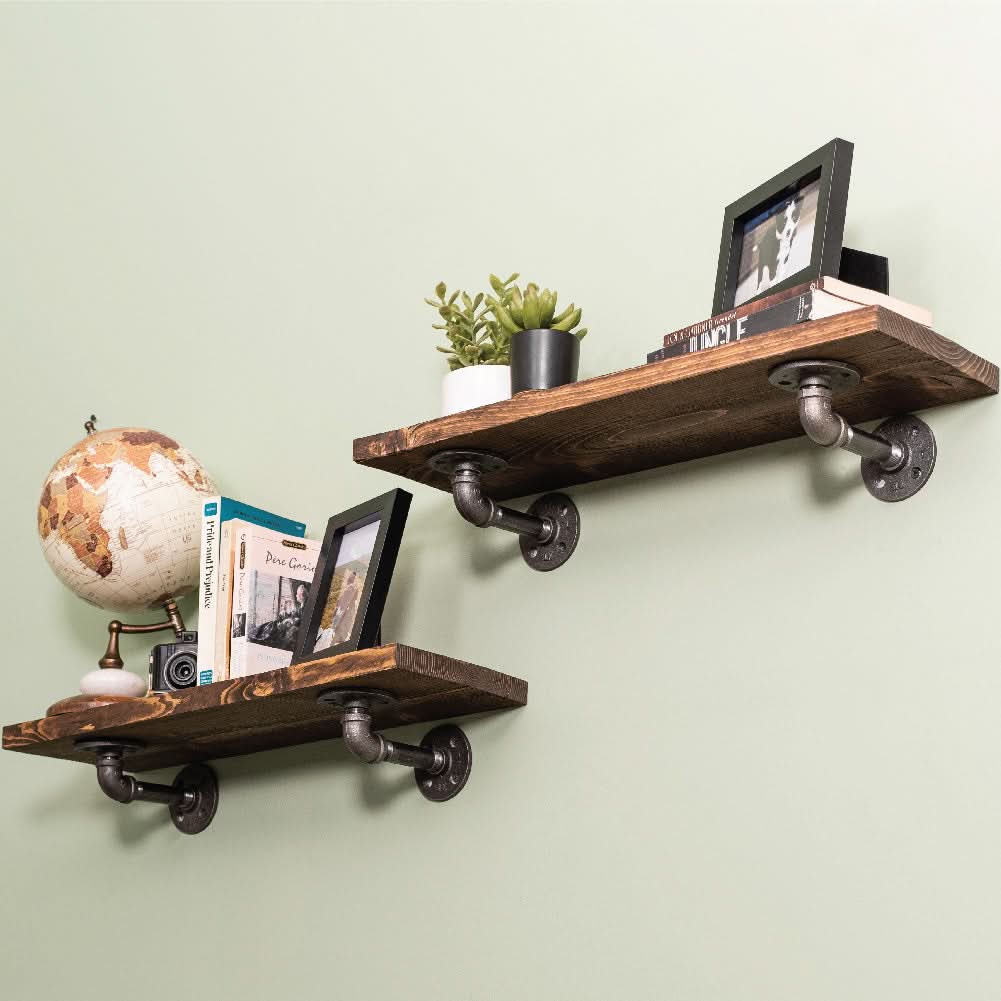 Restore Sustainable Trail Brown 24 in Shelves with L-Shaped