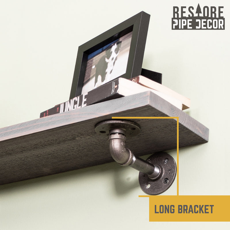 RESTAURAR Estantes Riverstone Grey de 24 pulgadas con soportes en forma de L