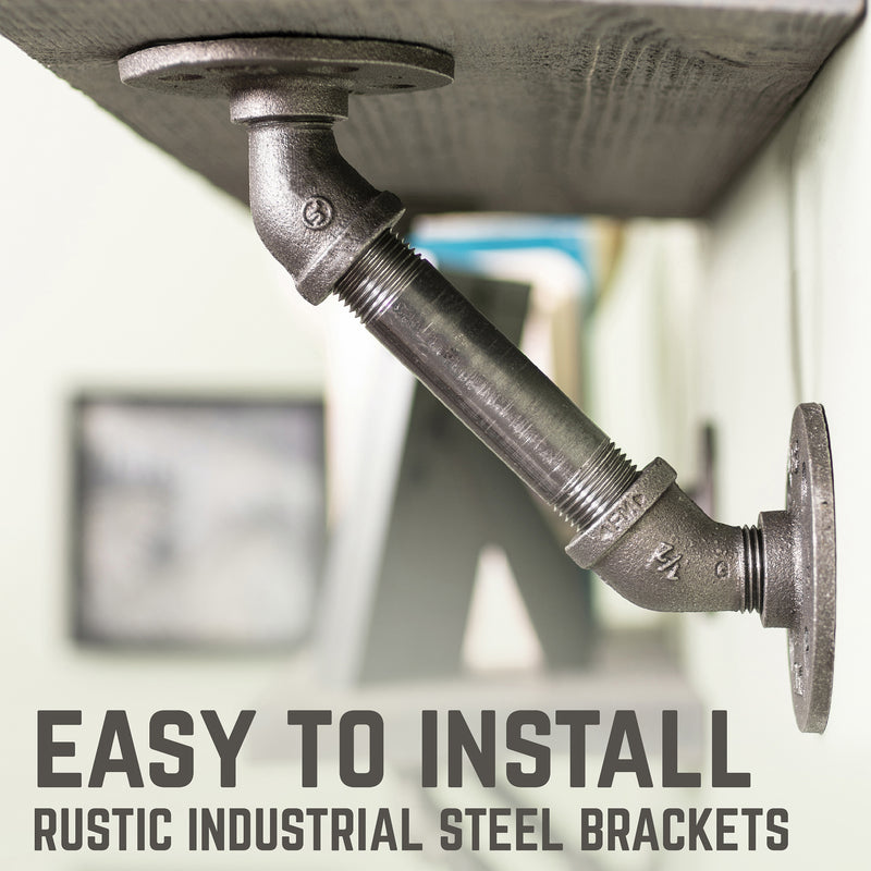 Étagères RESTORE Riverstone Grey de 36 po avec supports inclinés