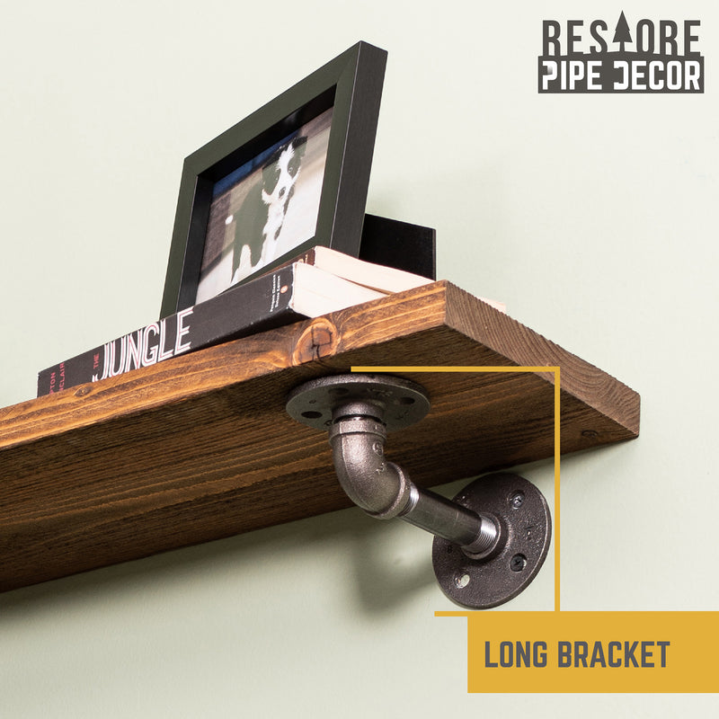 RESTAURAR Estantes Autumn Brown de 36 pulgadas con soportes en forma de L