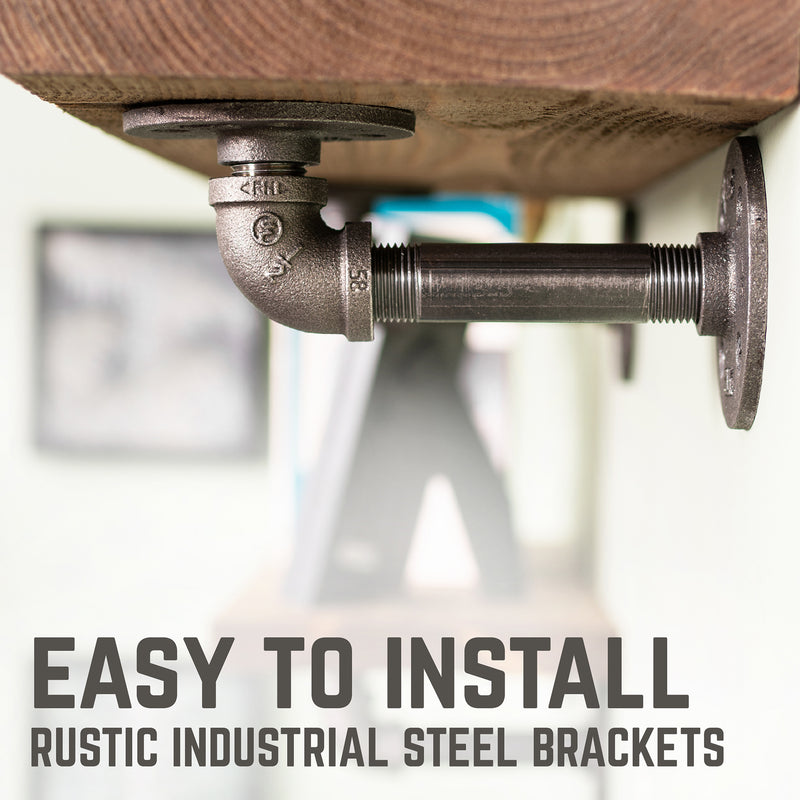 RESTAURAR Estantes Autumn Brown de 36 pulgadas con soportes en forma de L