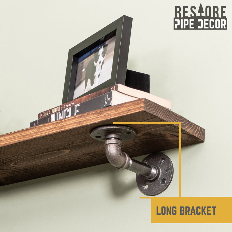 RESTAURAR Estantes Sunset Brown de 36 pulgadas con soportes en forma de L