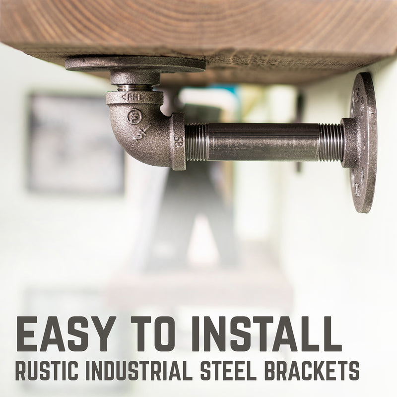 RESTAURAR Estantes Sunset Brown de 36 pulgadas con soportes en forma de L