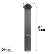 Pipe Decor Skyline Legs 28 in. Height