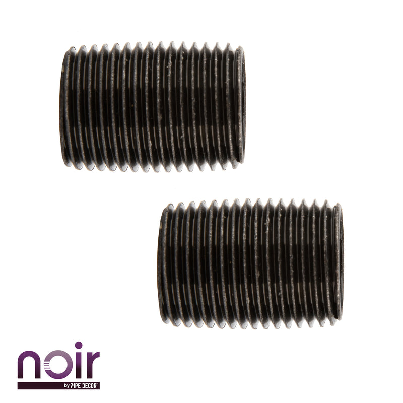 Tuyau préfini noir mat de 1/2 po x 1 po