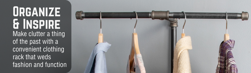Organize and Inspire Make clutter a thing of the past with a convenient clothing rack that weds fashion and function