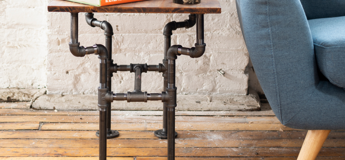 X Desk Industrial Pipe Desks PIPE DECOR