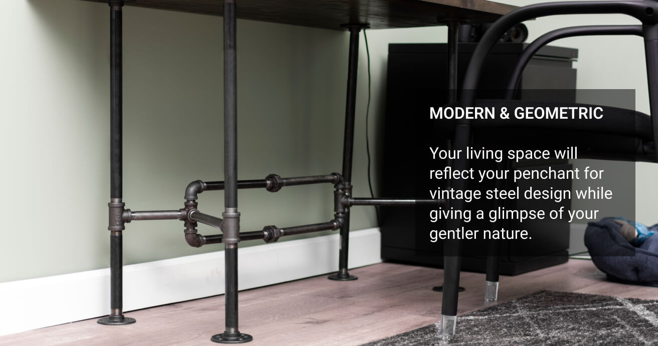 X Desk | Industrial Pipe Desks | PIPE DECOR