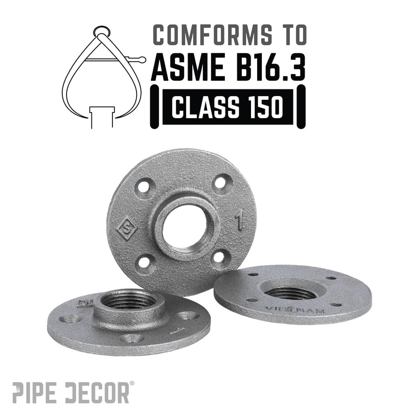 1 in. Black Floor Flange