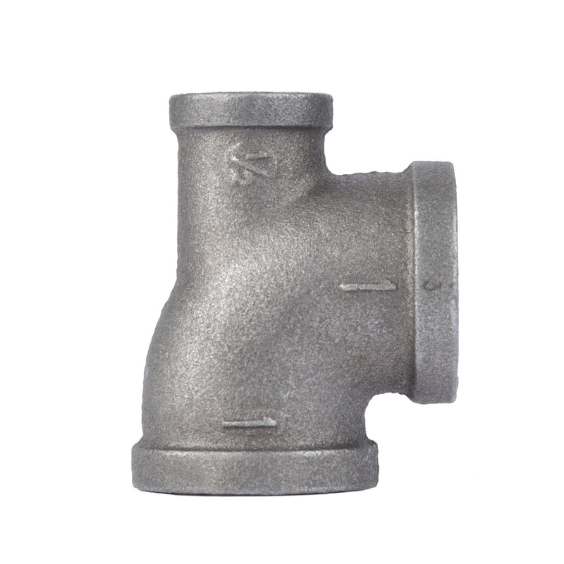 Raccord en T noir de 1 po x 1/2 po x 1 po