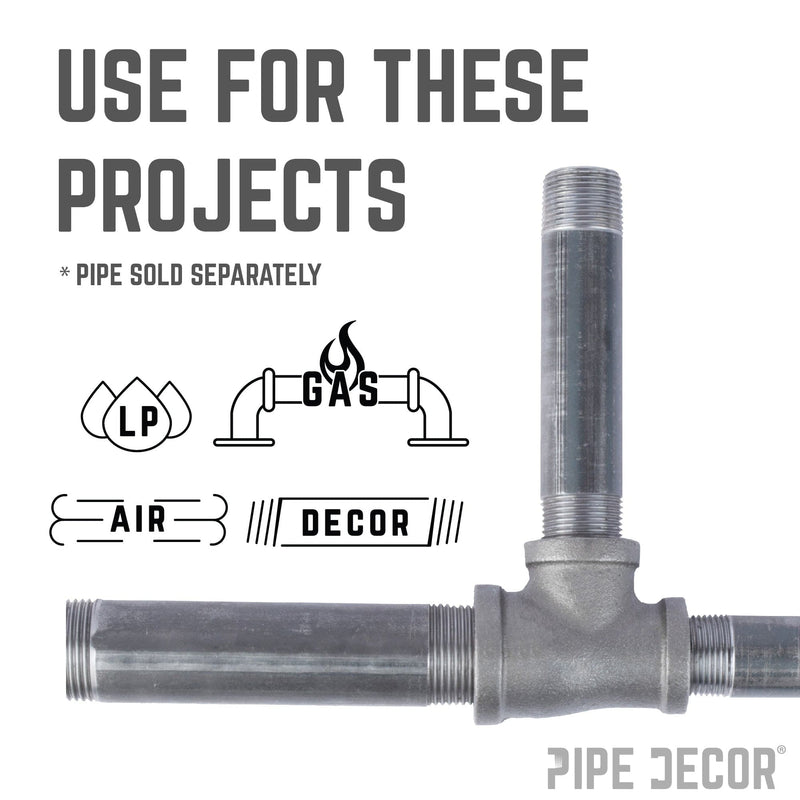 1 1/2 in. x 3/4 in. x 1 1/2 in. Black Reducing Tee