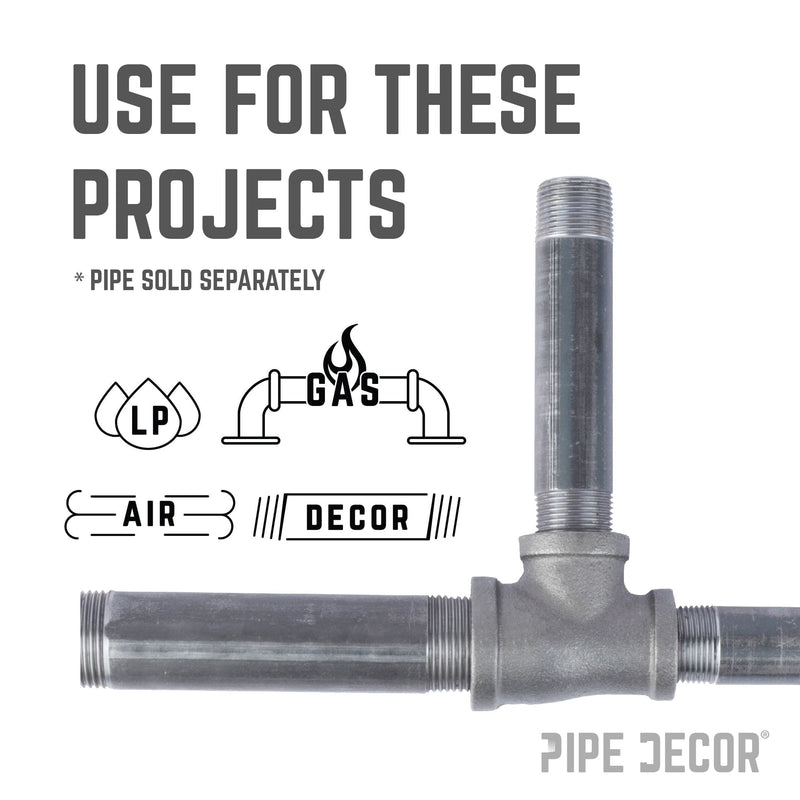 Raccord en T noir de 2 po x 1 1/2 po x 2 po