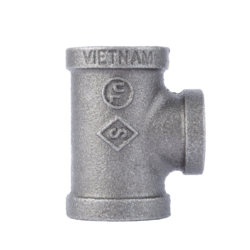 Tee reductora negra de 3/4 pulg. x 3/4 pulg. x 1/2 pulg.