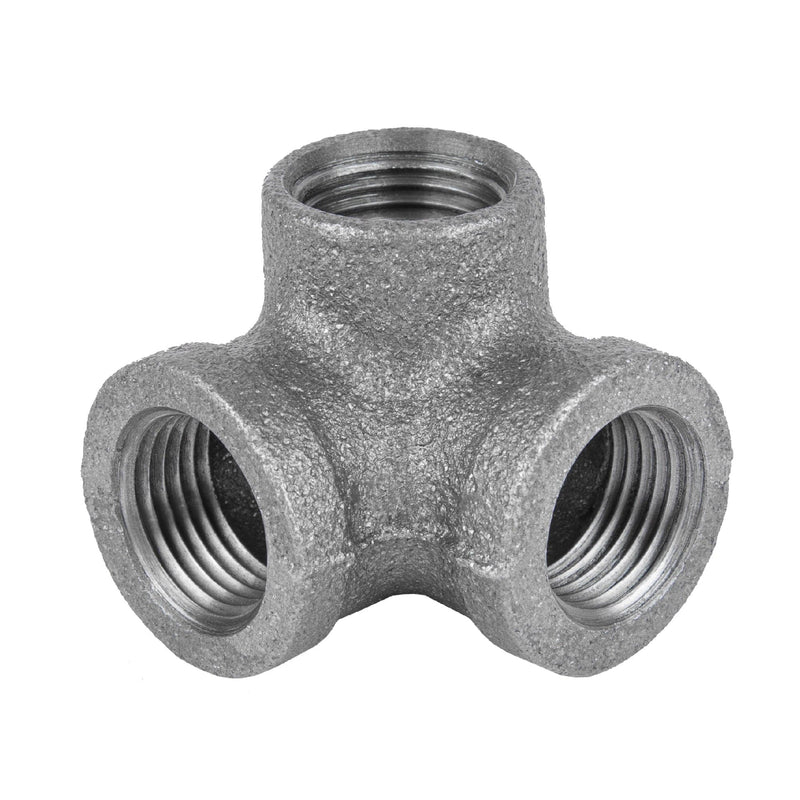 Codo de salida lateral negro de 1/2 pulg.